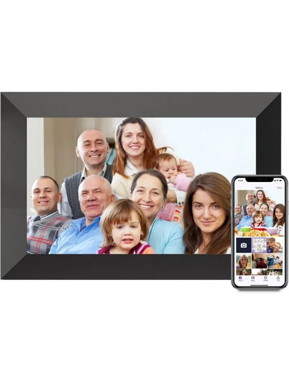 10.1-Inch HD Digital Picture Frame with Touch Screen & Auto Rotation - Perfect